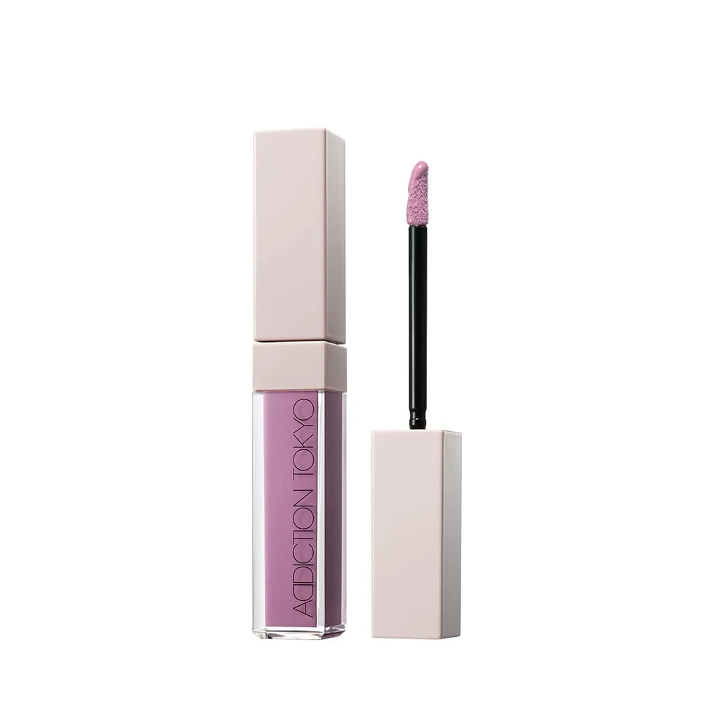 Addiction Tokyo The Liquid Blush Glow in a lavender shade, featuring a smooth applicator for a unique and vibrant glow.