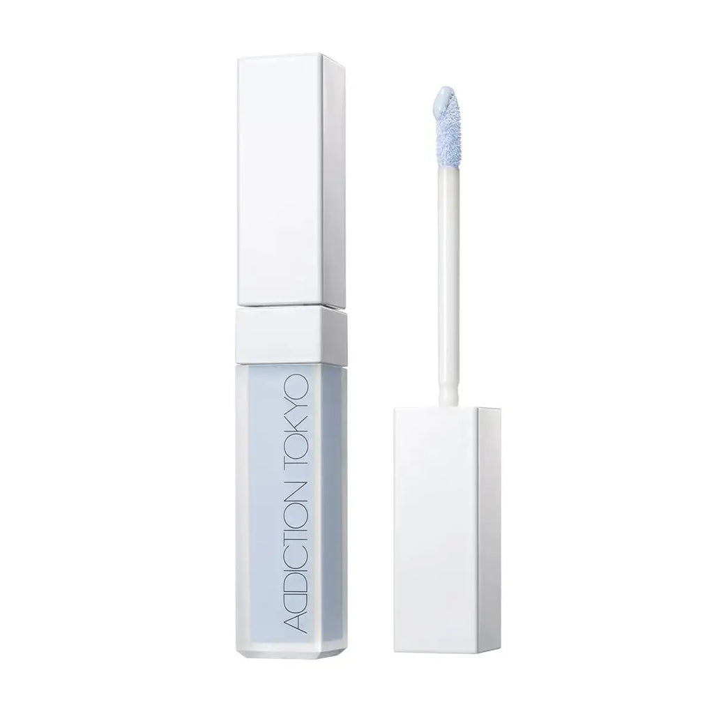 Tokyo Color Corrector in Baby Blue shade with a precise applicator. Brightens dull skin and enhances natural radiance for a fresh look.