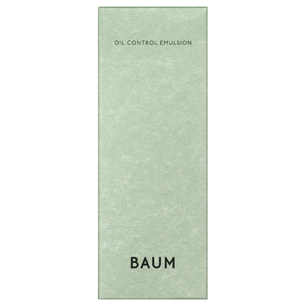 Baum Oil Control Emulsion bottle, lightweight moisturizer for oily skin, shine reduction skincare product
