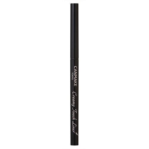 Canmake Creamy Touch Liner in black shade with sleek packaging, ideal for creating bold and defined eye looks.