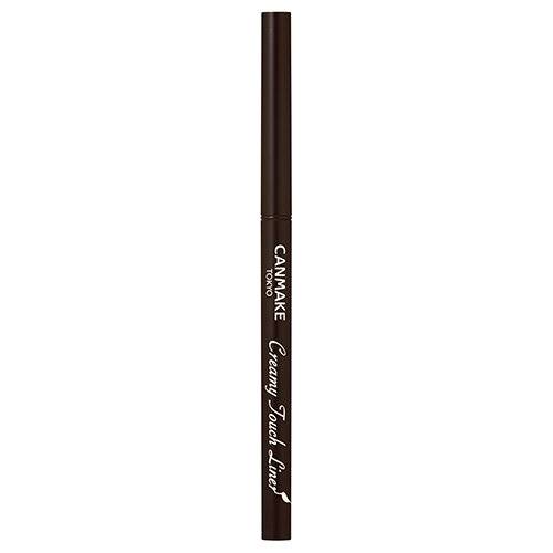 Canmake Creamy Touch Liner in deep brown shade, perfect for enhancing eyes with a subtle yet defined look.