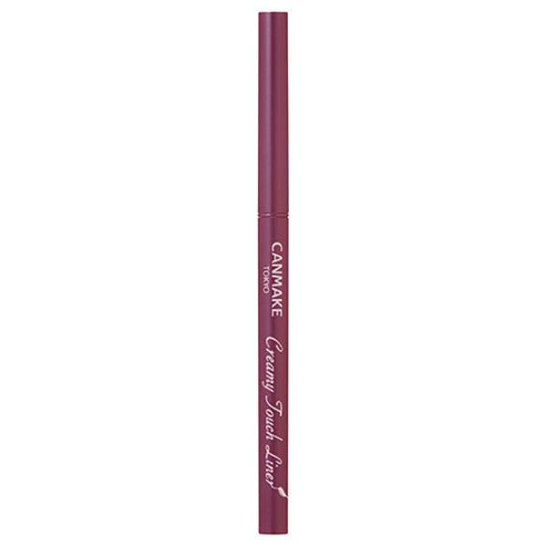 Canmake Creamy Touch Liner in plum brown shade, providing a rich and sophisticated color for eye definition.