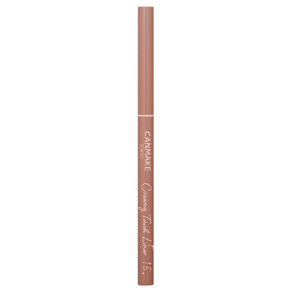Canmake Creamy Touch Liner in nude beige shade, perfect for creating soft and natural eye makeup effects.