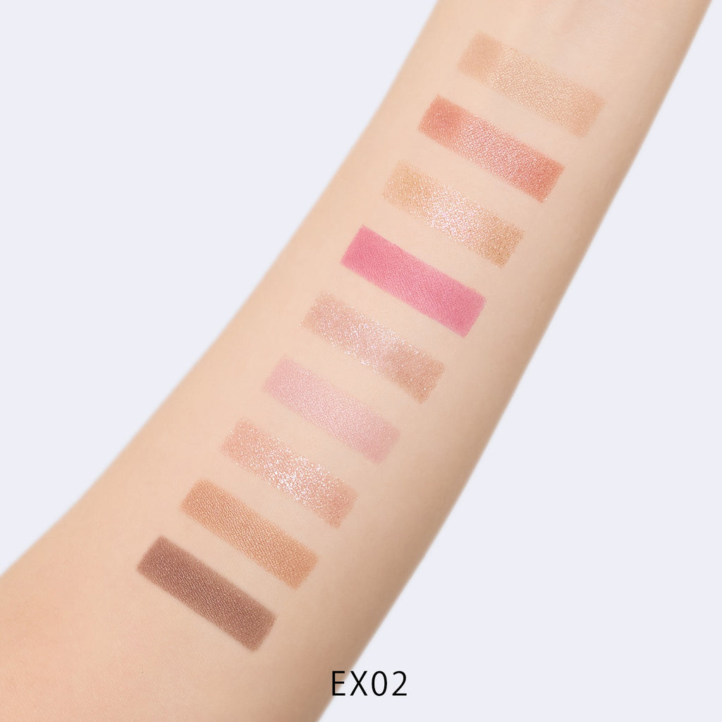 Celvoke Expressive Eyes eyeshadow palette, high-pigment colors for bold and sophisticated eye makeup looks.