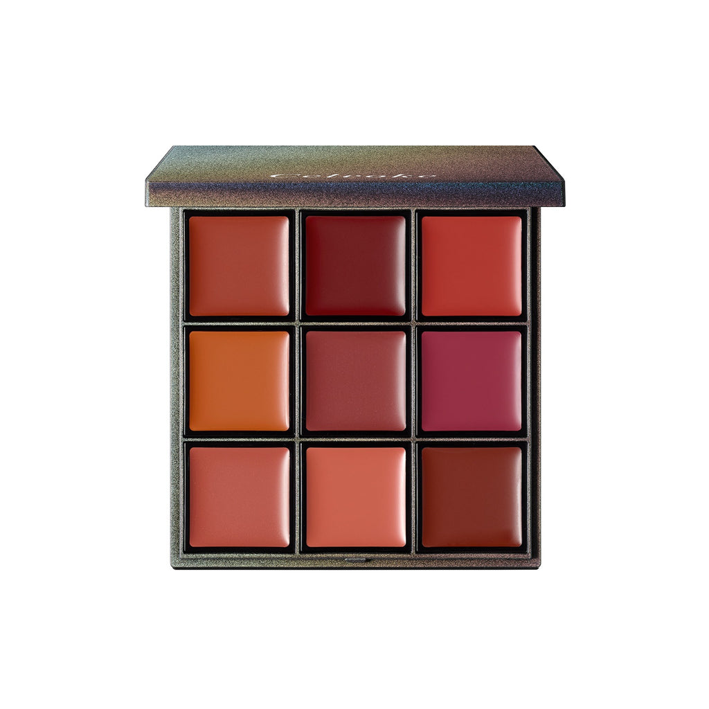 Celvoke makeup highlighting expressive lips with vibrant, long-lasting pigment for a refined, elegant look