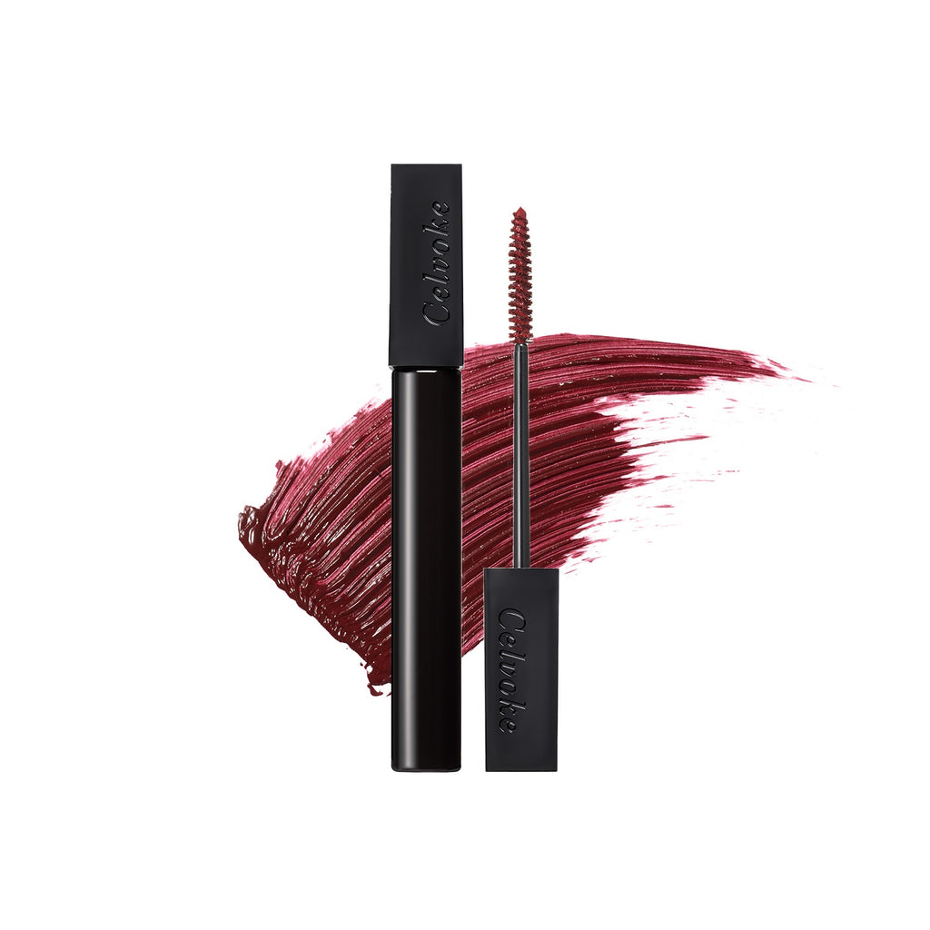 Celvoke Omniconscious mascara packaging featuring sleek design for enhanced eyelash volume and length