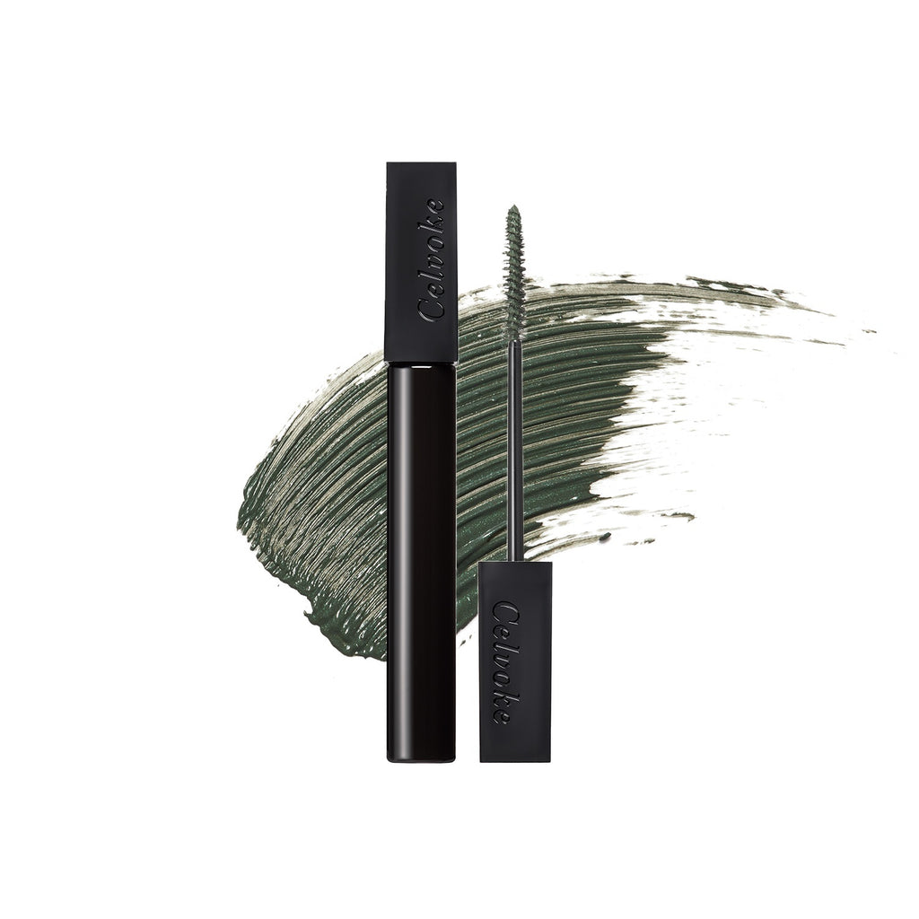 Celvoke Omniconscious mascara packaging featuring sleek design for enhanced eyelash volume and length