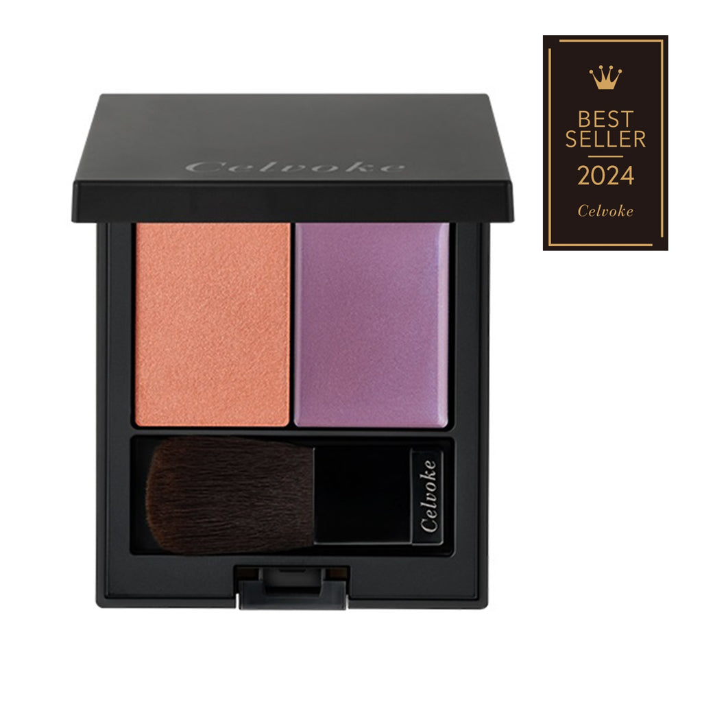 Celvoke Polyphonic Blush compact showcasing vibrant blush shades for a natural, radiant complexion enhancement.