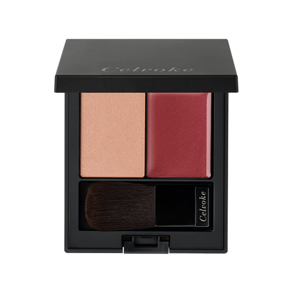 Celvoke Polyphonic Blush compact showcasing vibrant blush shades for a natural, radiant complexion enhancement.