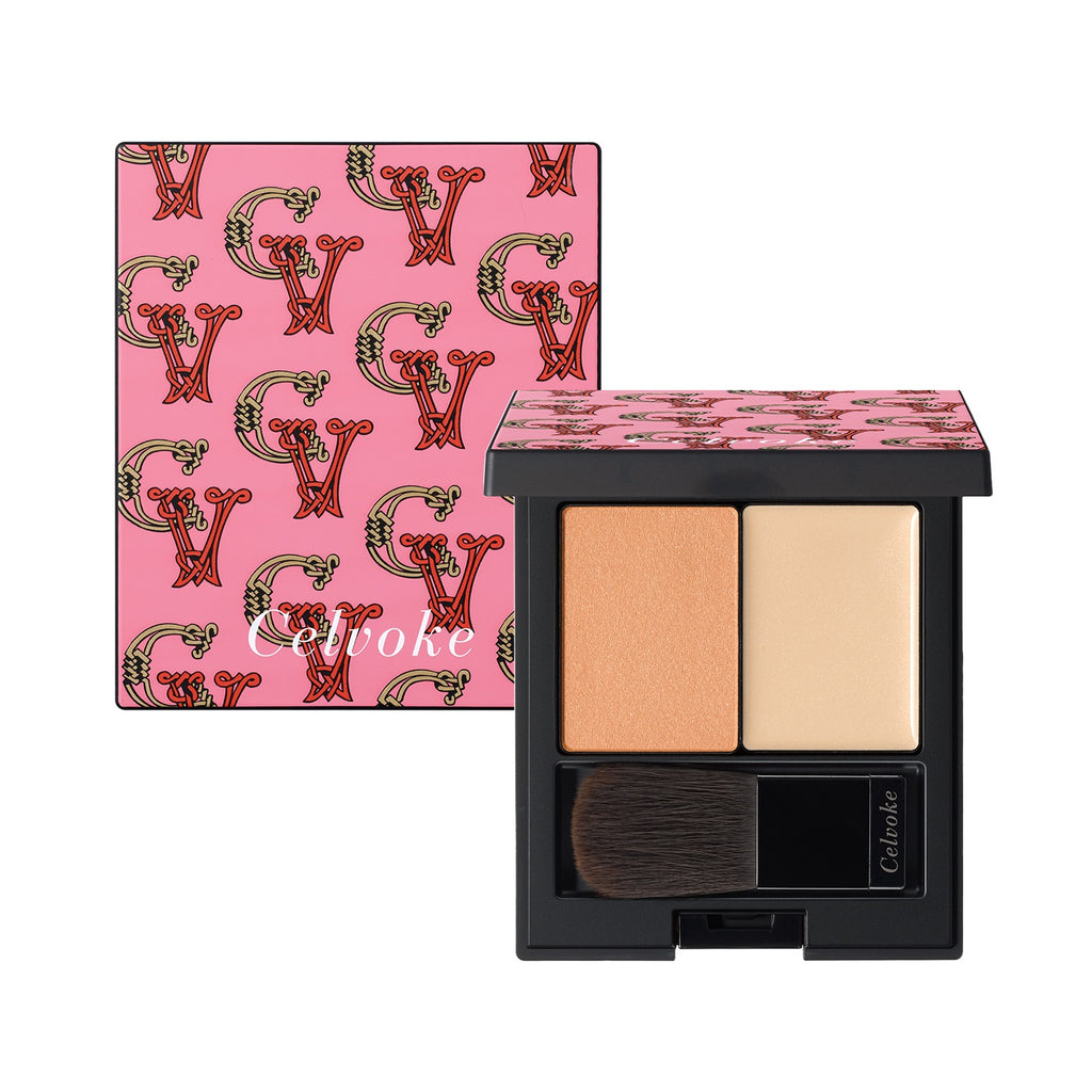 Celvoke Polyphonic Blush compact showcasing vibrant blush shades for a natural, radiant complexion enhancement.