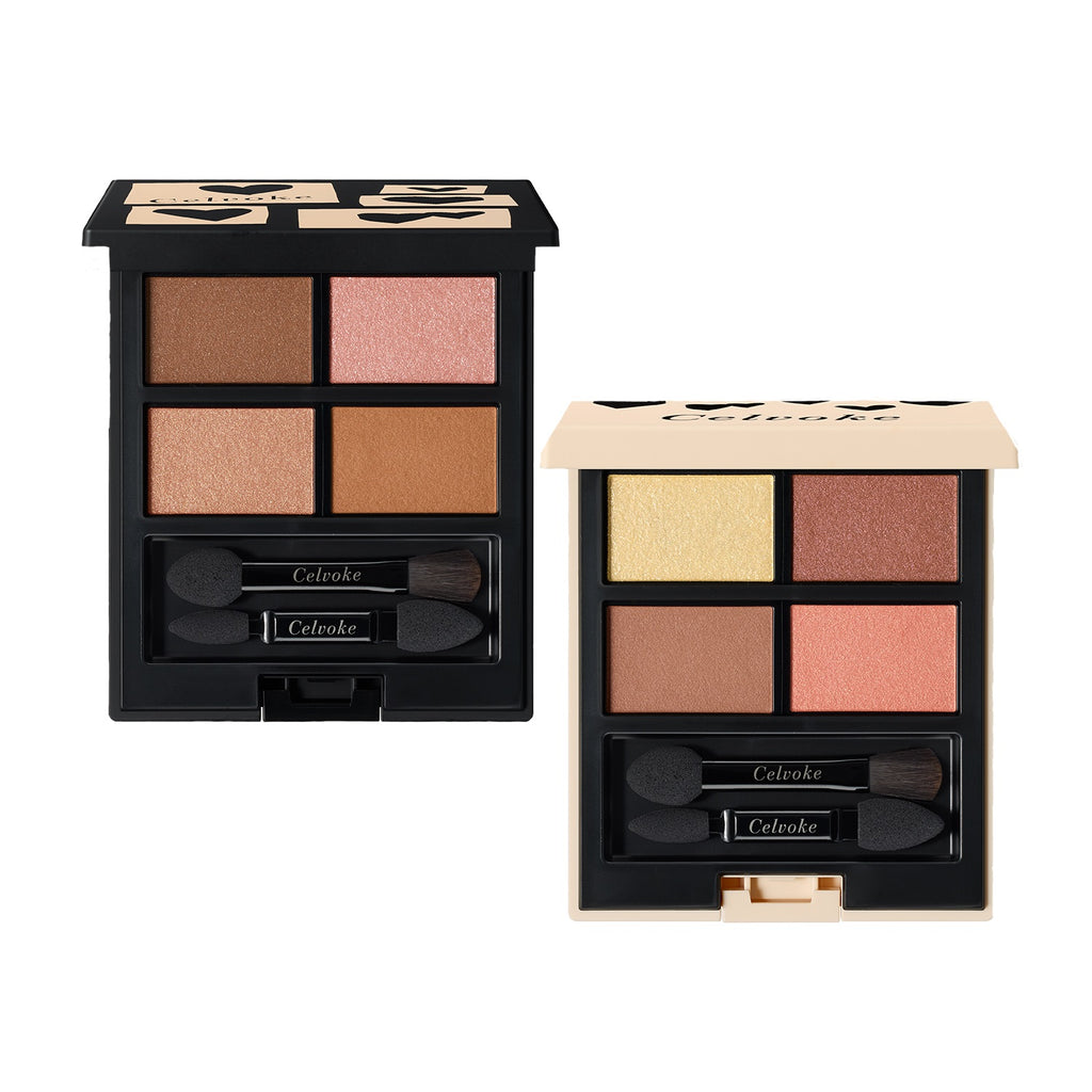 Celvoke Vatic eye shadow palette featuring four shades for versatile makeup looks