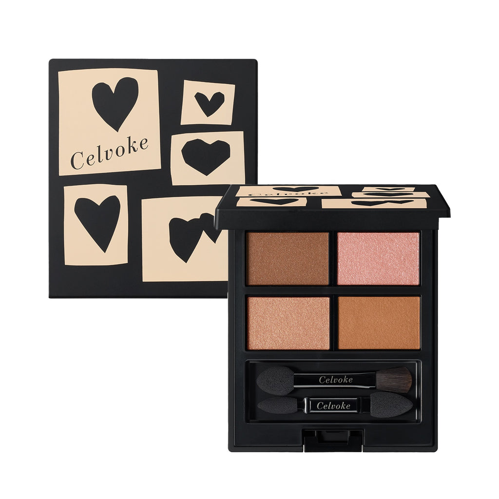 Celvoke Vatic eye shadow palette featuring four shades for versatile makeup looks