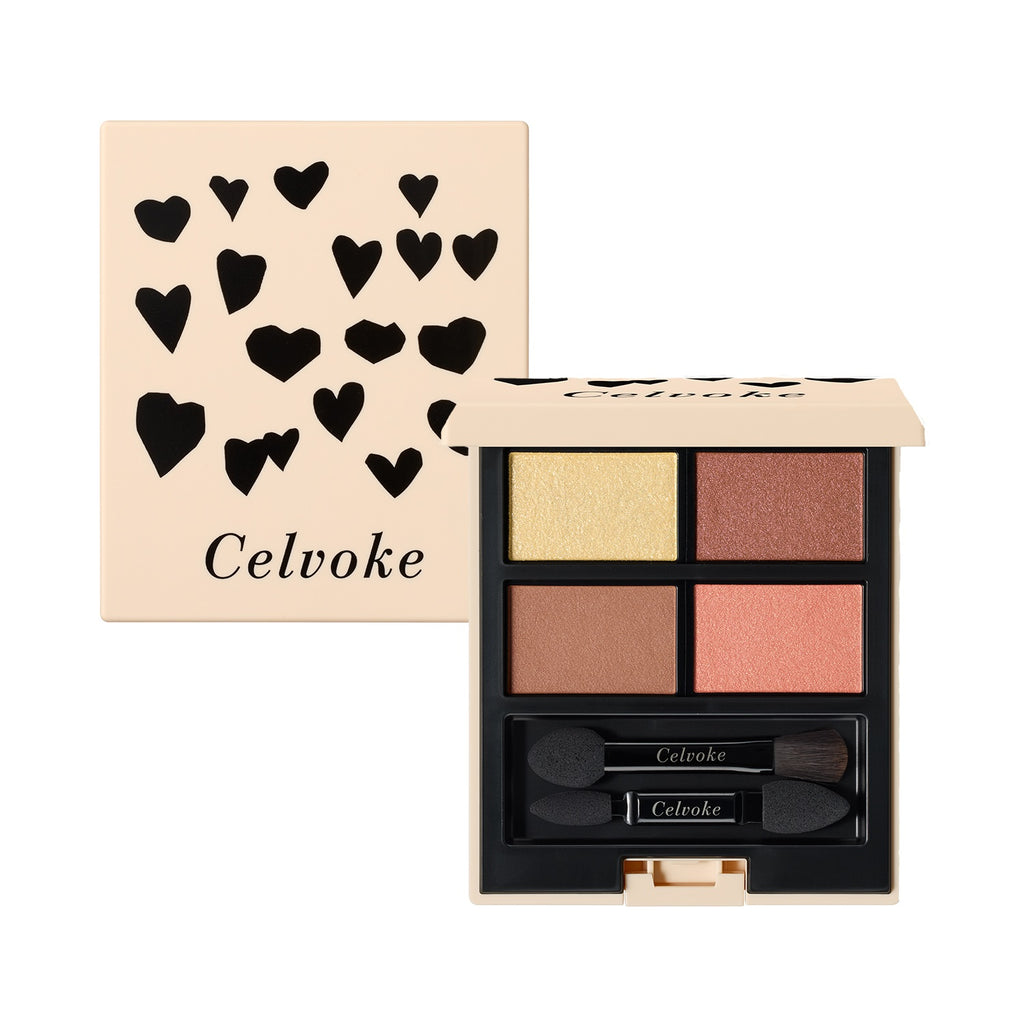 Celvoke Vatic eye shadow palette featuring four shades for versatile makeup looks