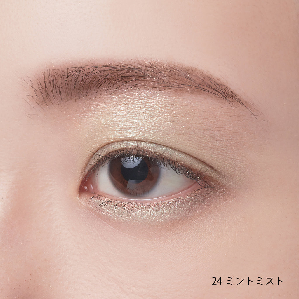 Close-up of Celvoke Vatic Eyes makeup showcasing elegant eye shadow shades for a sophisticated look
