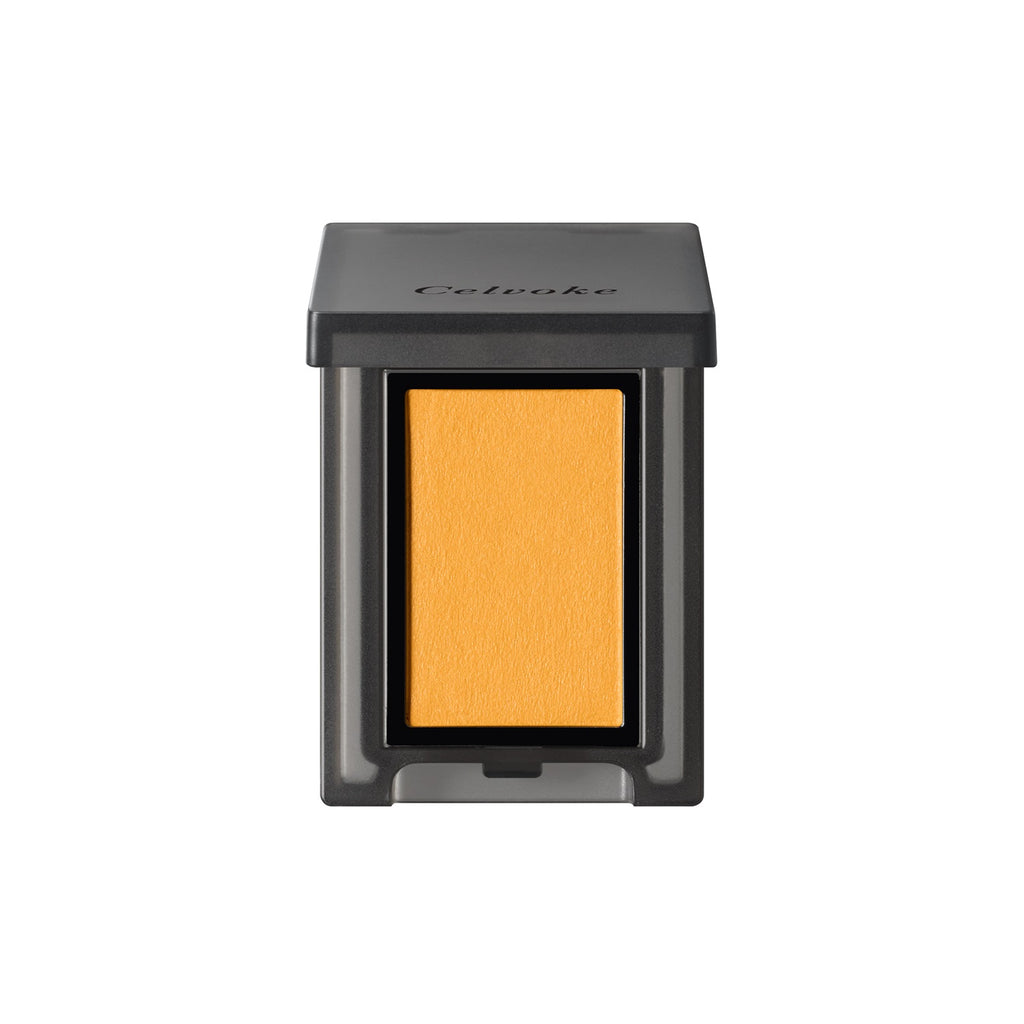 Celvoke Vatik Eyes S in shade 01 Maize, a vibrant yellow cream-powder eyeshadow with high adhesion and translucent finish.