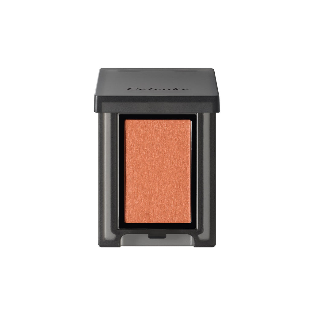 Celvoke Vatik Eyes S in shade 02 Cheddar Melt, a warm orange cream-powder eyeshadow offering a smooth, luminous finish.