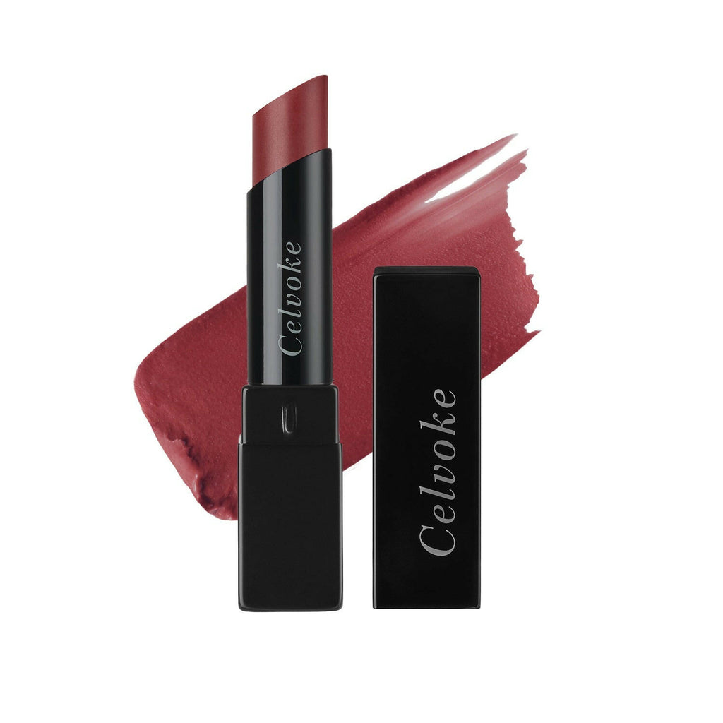 Celvoke Arauz Lips lipstick showcased in elegant packaging, perfect for luxurious makeup and vibrant lip color looks.