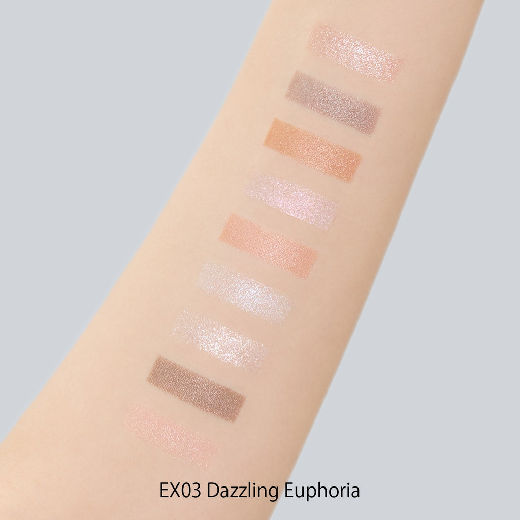 Celvoke Expressive Eyes eyeshadow palette, high-pigment colors for bold and sophisticated eye makeup looks.