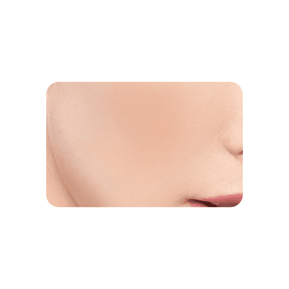 Close-up of a pink-toned Cezanne Cheek Blush applied on skin, creating a soft and natural complexion.