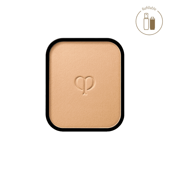 Refillable Clé de Peau Beauté Teint Pouder Éclat Ⅱ foundation pan with a smooth, velvety texture for a flawless, natural-looking finish.