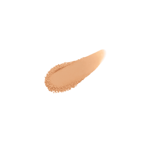A close-up of the Clé de Peau Beauté Teint Pouder Éclat Ⅱ foundation swatch, highlighting its smooth, luminous, and lightweight formula.
