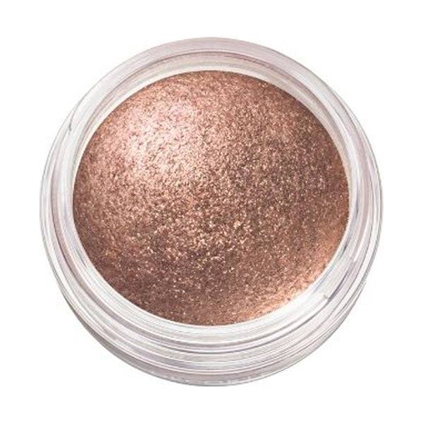 Close-up of Cosme Decorté Eye Glow Gem Skin Shadow in a taupe brown shade, showcasing its luminous and smooth texture.