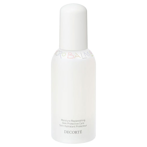 Cosme Decorté Moisture Replenishing Skin Protective Care lotion in a sleek white bottle with a rounded cap, ideal for skincare routines.