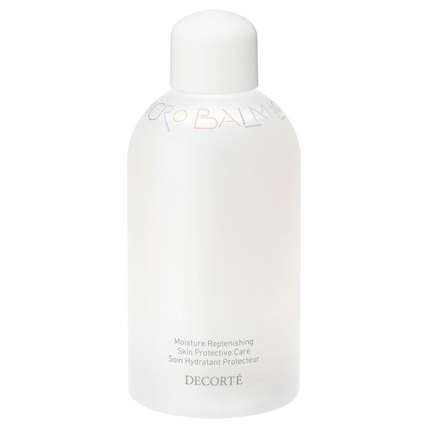 Cosme Decorté Moisture Replenishing Skin Protective Care lotion in a minimalist white bottle with a smooth, rounded design.