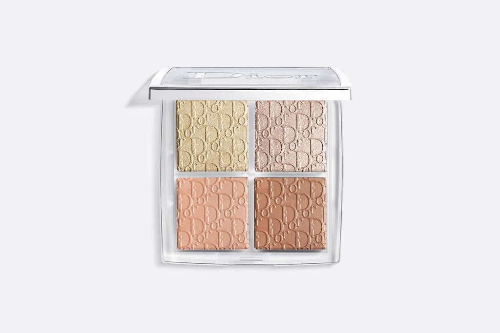 Dior Backstage Face Glow Palette with four shimmering tones to sculpt and highlight. Achieve a natural, radiant finish with this luxury highlighter set.