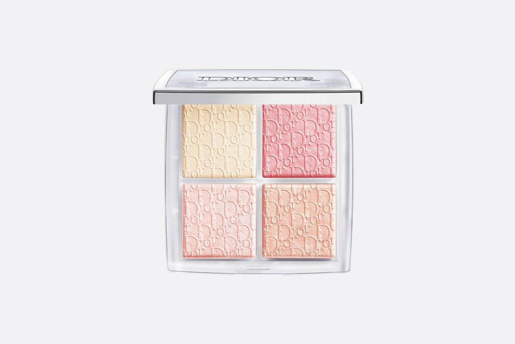 Dior Backstage Face Glow Palette with soft pink and peach tones for a delicate, radiant glow. Enhance your skin’s luminosity with this premium highlighter set.