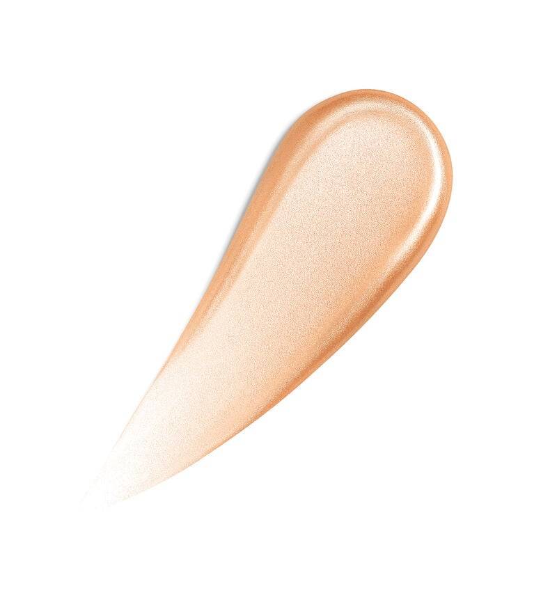 Swatch of Dior Forever Glow Highlighter in gold, highlighting a warm, luminous finish ideal for enhancing skin's natural radiance.