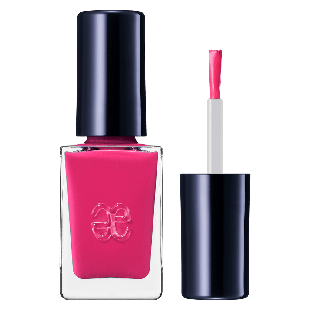 Elégance Lacquer in vibrant pink, quick-drying and perfect for creating bold nail art with a glossy finish.