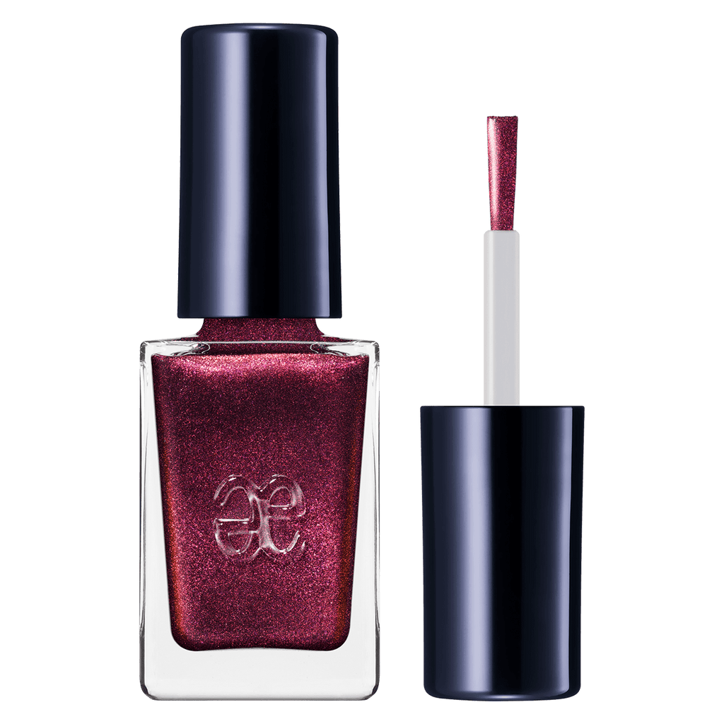 Elégance Lacquer in deep metallic burgundy, quick-drying and perfect for creating bold and luxurious nail art.