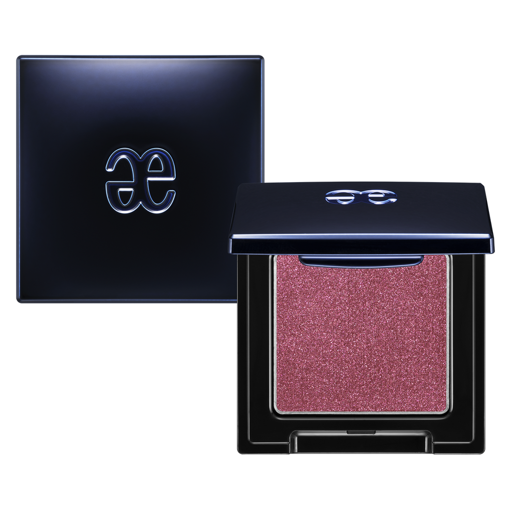 Elégance Razzle Eye Color in deep rose shade, presented in a chic black compact. Designed for rich, long-lasting eye makeup.