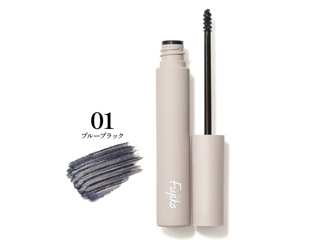 Fujiko Mascara in Blue Black shade for defined, long-lasting curls. Sweat-resistant formula with easy removal and lash-care ingredients.