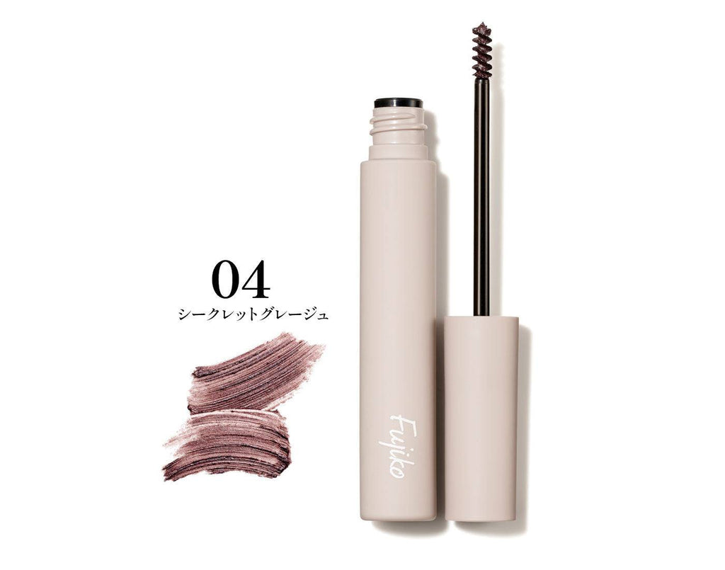 Fujiko Mascara in Secret Greige shade for a sophisticated, modern look. Long-lasting curl, sweat-resistant, and easy to remove.