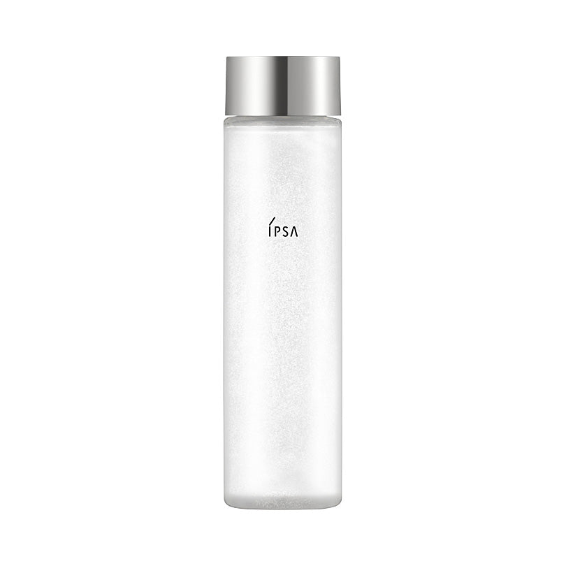 Ipsa Clear up Lotion 142ml in a sleek transparent bottle with a silver cap. Designed for stratum corneum care and pore cleansing in skincare routines.