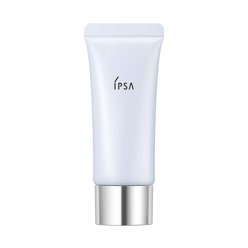 Ipsa Control Base e 20g in light blue tube with silver cap, offering SPF25 PA++ protection and moisturizing benefits for radiant skin.