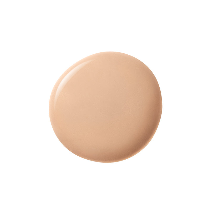 Close-up of Ipsa Liquid Foundation e 25ml in a beige shade, showcasing its creamy and lightweight texture for even skin coverage.