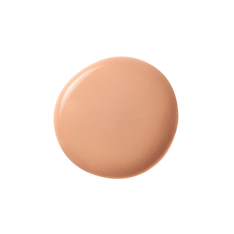 Beige-toned swatch of Ipsa Liquid Foundation e 25ml, highlighting its smooth and blendable formula for a radiant complexion.