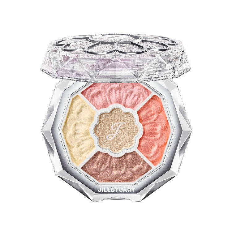 Jillstuart Bloom Couture Eyes eyeshadow palette featuring vibrant colors and elegant packaging for flawless makeup.