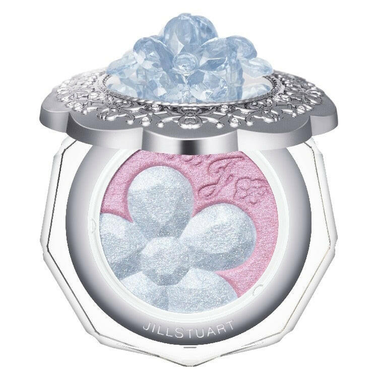 Jillstuart Eyes Duo eyeshadow compact, showcasing elegant dual-color shades for professional makeup results.