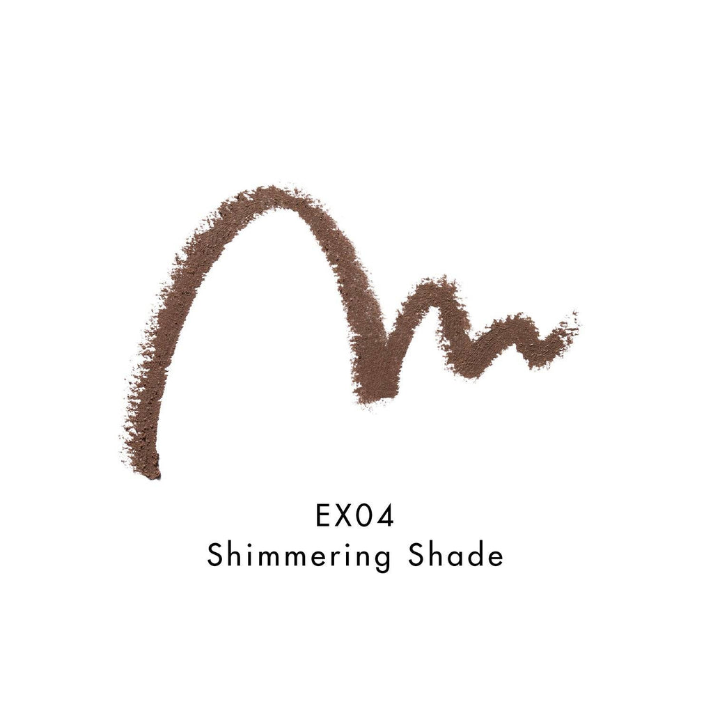 Swatch of Lunasol Smudge Nuance Liner in EX04 Shimmering Shade, displaying a deep brown tone with a shimmering finish.