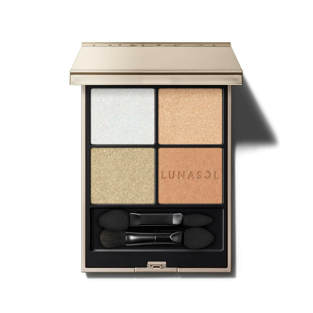 Lunasol Eye Coloration palette showcasing vibrant and elegant shades for a sophisticated makeup look