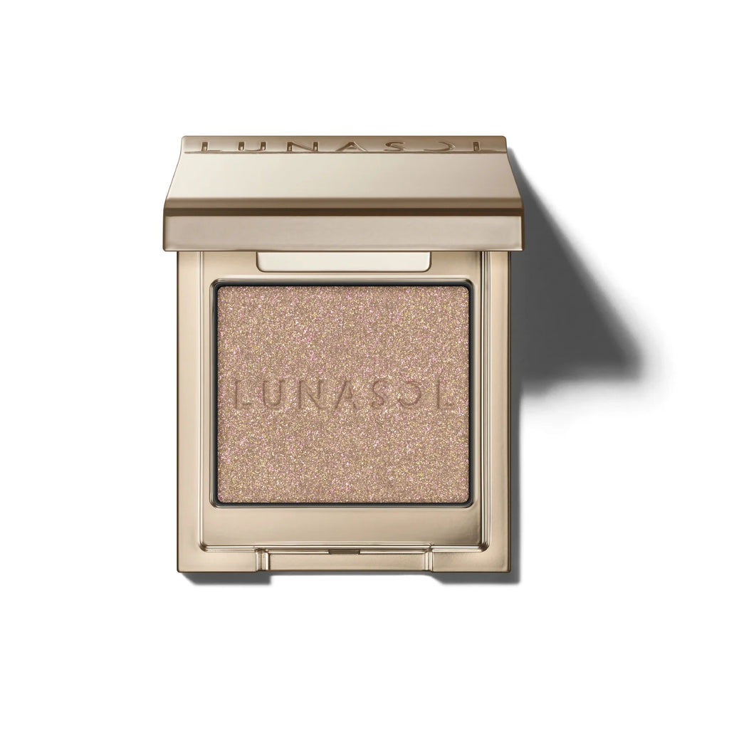 Lunasol Mono Eye Coloration palette displaying neutral and vivid eyeshadow shades for a professional makeup look