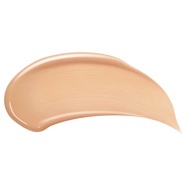 Swatch of Maquillage Glow Compact Foundation in a smooth, creamy texture. Delivers a luminous and even skin tone with a lightweight feel.