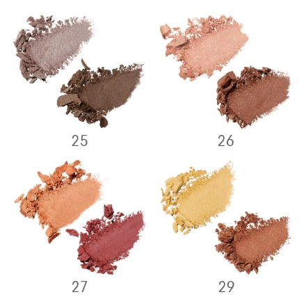 Mimc Bio Moisture Shadow featuring bronze and reddish-brown shades in a compact case. Perfect for a warm, smoky eye look.