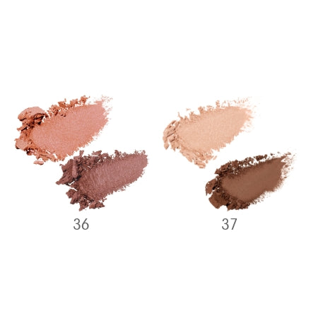 Mimc Bio Moisture Shadow featuring bronze and reddish-brown shades in a compact case. Perfect for a warm, smoky eye look.