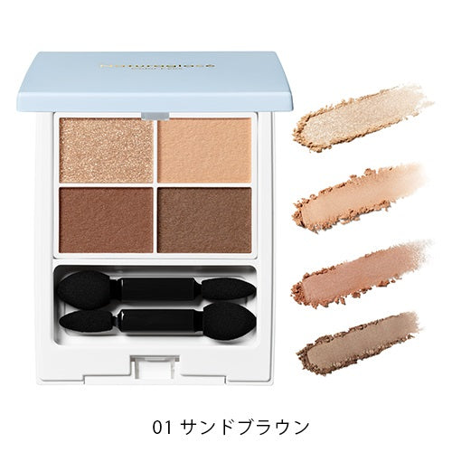 Naturaglacé Color Eyes eye shadow palette featuring four vibrant colors for versatile makeup looks