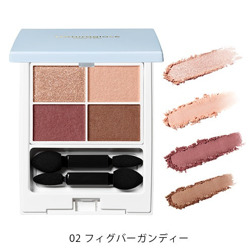 Naturaglacé Color Eyes eye shadow palette featuring four vibrant colors for versatile makeup looks